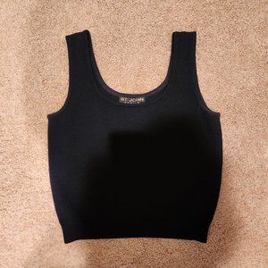 St. John Black Knit Tank Top